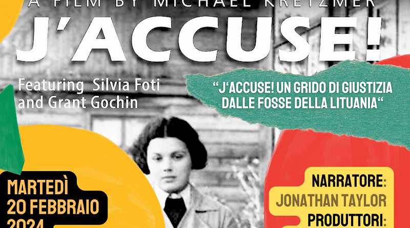 Al Nuovo Eden arriva "J'accuse! Un grido di giustizia dalle fosse della Lituania!" del regista Michael Kretzmer