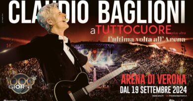 Claudio Baglioni, dal 19 settembre gli ultimi live all'Arena di Verona chiudono il tuor di "aTuttoCuorePlus ultra"