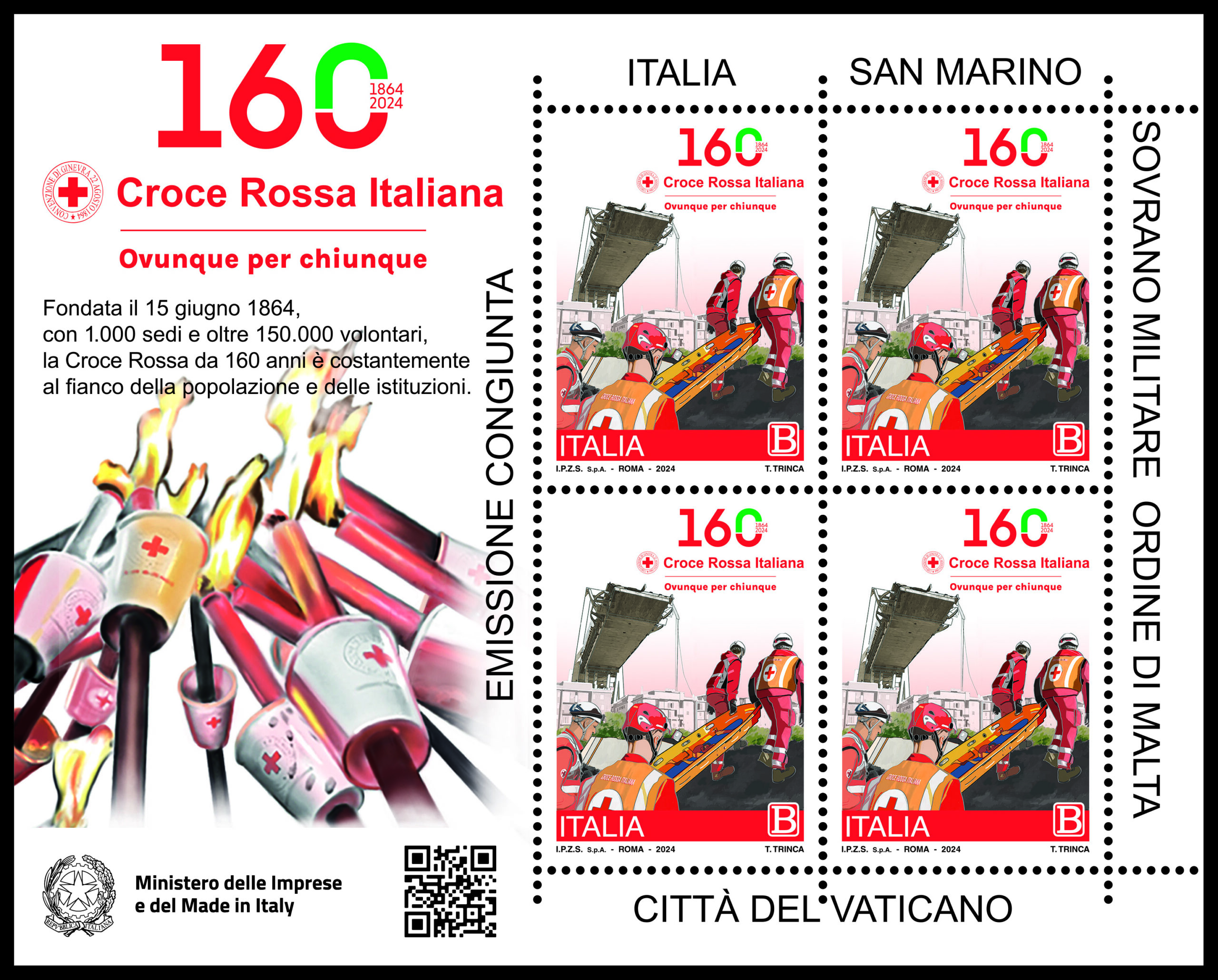 Poste Italiane: arriva il francobollo dedicato alla Croce Rossa Italiana