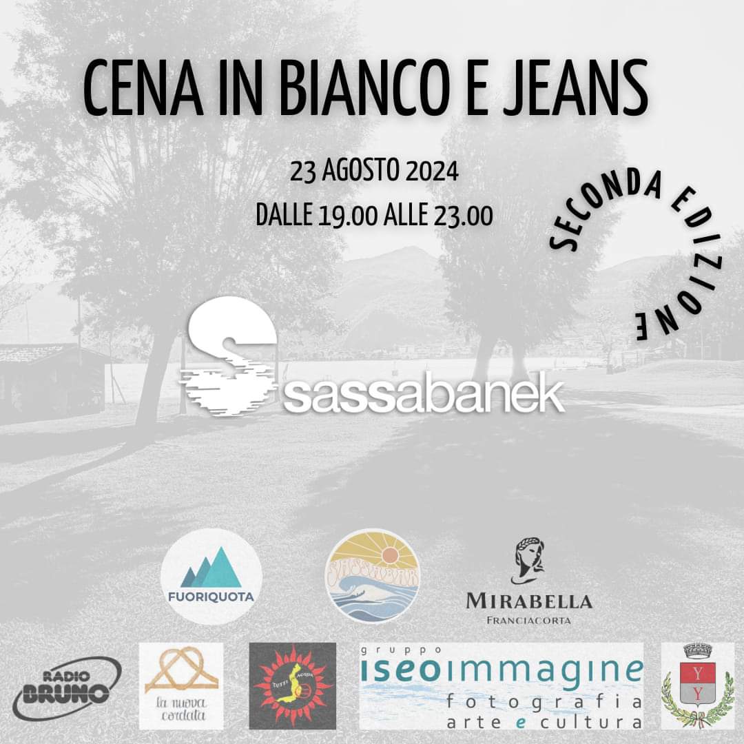 Sassabanek Iseo: ritorna la cena in bianco e jeans