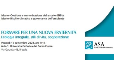 Formare per una nuova fraternità. Ecologia integrale, stili di vita, cooperazione