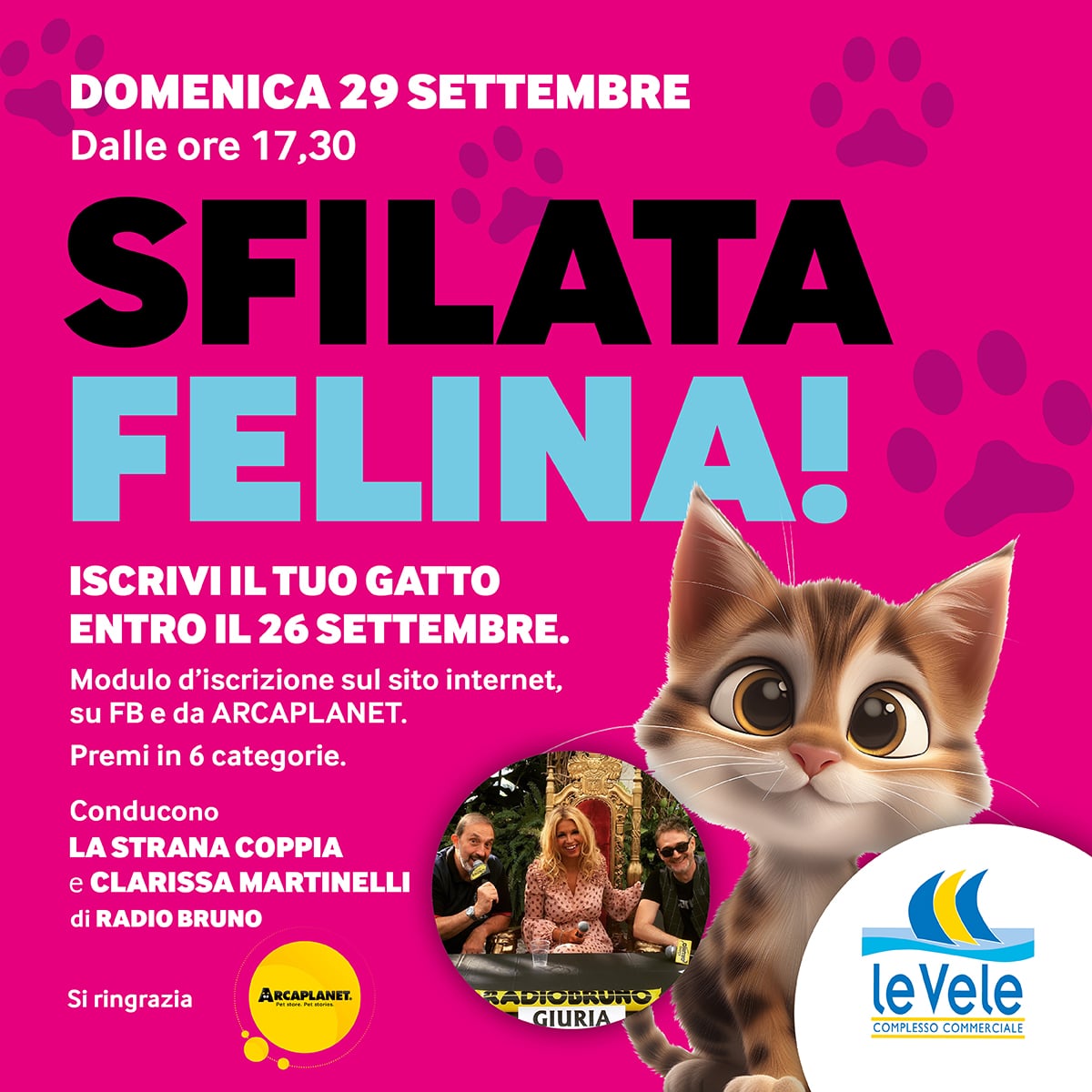 Alle Vele di Desenzano arriva la Sfilata Felina