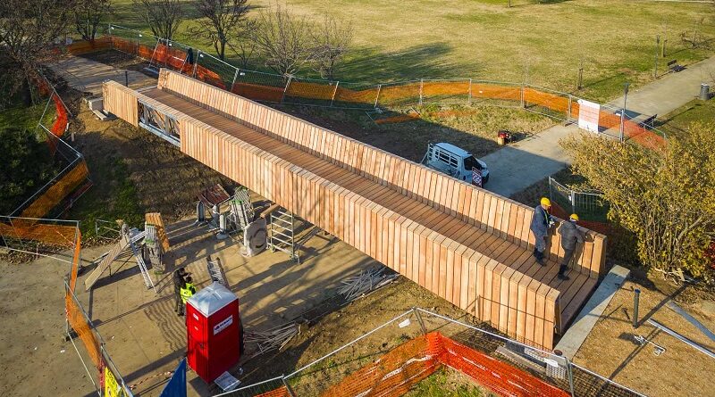 Inaugurazione del ponte pedonale del Parco Pescheto