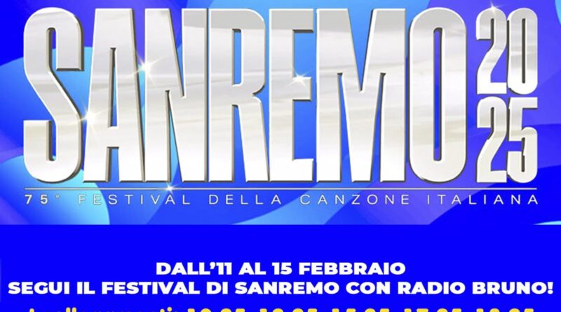 Dall'11 al 15 febbraio segui il Festival di Sanremo con RadioBruno!